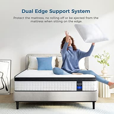 Inofia 10 Inch Full Hybrid Double Mattress in a Box - Medium Firm, Memory Foam & Pocket Springs, Fiberglass Free, Motion Isolation, Pressure Relief, Edge Support, 10-Year Support, CertiPUR-US - Image 6