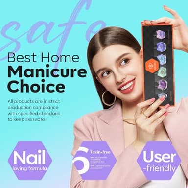 modelones Chameleon Nail Polish Set 6 Colors, Green Glitter Pink Blue Purple Holographic Quick Dry Mini Nail Lacquer Kit Gray Aurora Shimmer DIY Nail Art Manicure Gift For Women Girls - Image 9