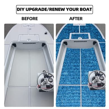 FOCEAN Boat Flooring EVA Foam Boat Decking Camo Marine Flooring Self-Adhesive Marine Mat for Motorboat RV Yacht Kayak, 94.5''x 47.2'', Camo Blue - Image 7