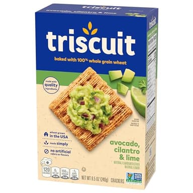 Triscuit Avocado, Cilantro & Lime Whole Grain Wheat Crackers, Lunch Snacks, Bulk Snack Crackers, 6 - 8.5 oz Boxes - Image 17