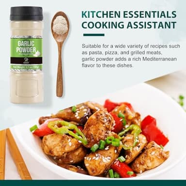 Soeos Garlic Powder, 105g (3.7oz), Garlic Powder Seasoning, Additive Free, Non-GMO, Garlic Seasoning for Flavor Vegetables, Grilled Meats, Salads, Dressings and More - Image 8