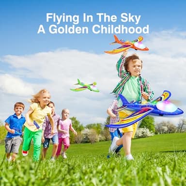 Wesfuner 3 Pack Foam Airplane Launcher Toys, 2 Flight Mode Glider Plane,Kids Flying Toy,3 4 5 6 7 8 9 10 11 12 Year Old Boys Girls Gifts,Outdoor Sport Party Favor - Image 6