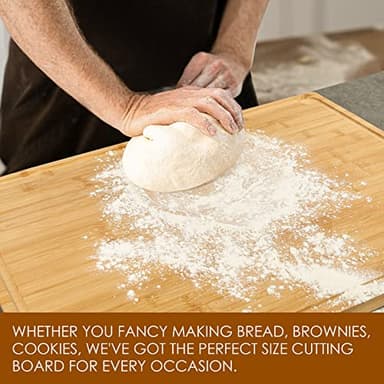 36 x 24 Extra Large Cutting Board, Bamboo Cutting Boards for Kitchen with Juice Groove and Handles Kitchen Chopping Board for Meat Cheese board Heavy Duty Serving Tray, 5XL, Empune - Image 5