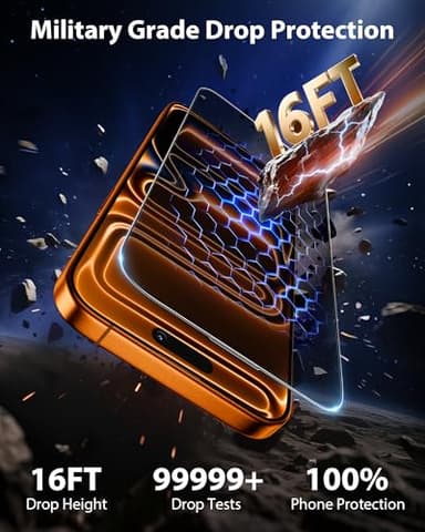 Mkeke for iPhone 17 Pro Max Privacy Screen Protector 3 Pack, 25° Anti Spy & Auto Installation Privacy Screen Protector 9H+ Hardness Full Edge Coverage Tempered Glass for iPhone 17 Pro Max 6.9 inch 2025 - Image 5