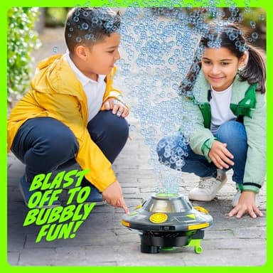 Ninja Blast Robot Bubble Machine for Kids - Spins, Moves, Music, Lights - Bubbles Blower, Maker for Boys & Girls - Cool Outdoor Toys - Birthday Gifts for Boy Ages 3 4 5 6 7 8 Year Old Kid Gift - Image 3