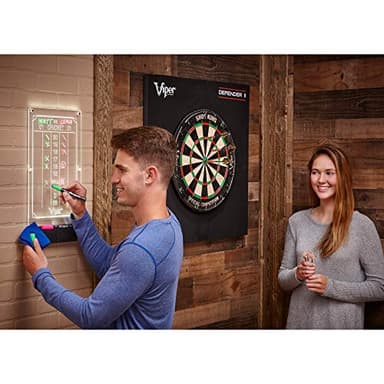 Viper Illumiscore Plus+ See-Through Illuminated Back-Lit Dry Erase Dart Scoreboard, Large (19.50" L x 10.00" W), Black - Image 6