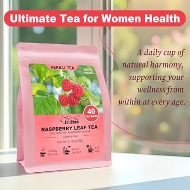 FullChea - Raspberry Leaf Tea Bag, 40 Teabags - Natural Pregnancy Tea - Pure Red Raspberry Leaf Herbal Tea - Non-GMO - Caffeine-free - Help Childbirth & Support Menstrual - Image 6