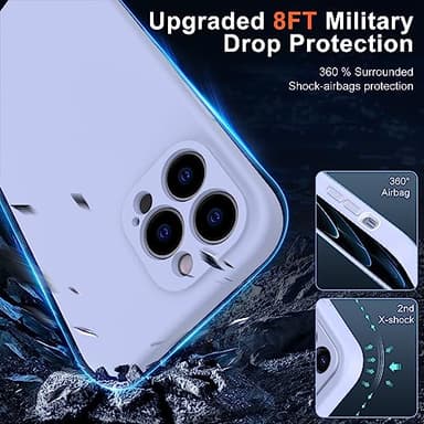 DEENAKIN Magnetic for iPhone 12 Pro Case Silicone with Screen Protector - [Compatible with MagSafe] - Camera Protection - Slim Fit Protective Phone Cover 6.1" for Women Girls - Lavender Purple - Image 6