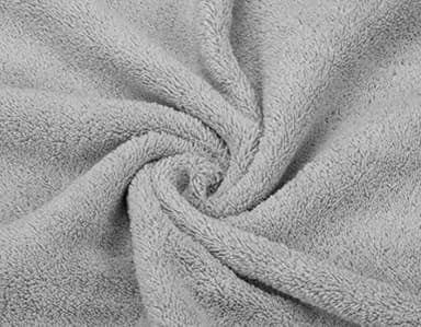 American Soft Linen Luxury 6 Piece Towel Set, 2 Bath Towels 2 Hand Towel 2 Washcloths, 600 GSM 100% Cotton Turkish Towels for Bathroom, Light Grey Towel Sets - Image 7