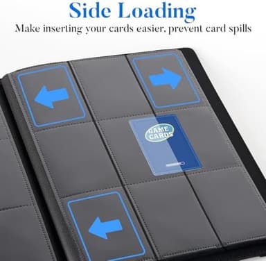 Premium 9 Pocket PU Card Binder, Sturdy Album for 540 Cards & Trading Games, Sleek Folders for YuGiOh, MTG, TCG, Sports, Royal Blue - Image 5