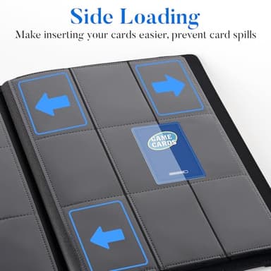 Premium 9 Pocket Card Binder for 540 Cards, Fabmaker PU Cover Trading Card Binder, Sturdy Card Collection Album, Sleek Card Holder Folders for YuGiOh, MTG, TCG, Game Cards & Sports Cards, Pink - Image 3