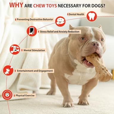 Willjoy 3-Pack Dog Toys for Aggressive Chewers, Chew Toys for Aggressive Chewers, Pine Wood & Nylon, Bacon Flavor Aggressive Chew Toys for Large Dogs, Long Lasting Dog Chews Alternative to Real Sticks - Image 7