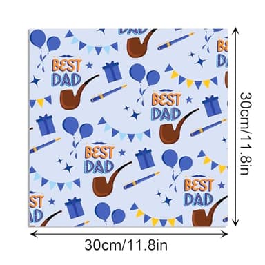 JOINFANXIN Happy Father's Day Scrapbook Paper Pad, 24Pcs Daddy Dad Pattern, Double-Sided Decopodge Paper, Cardstock for Scrapbooking DIY Decorative Background Cardmaking Supplies Craft Paper - Image 3