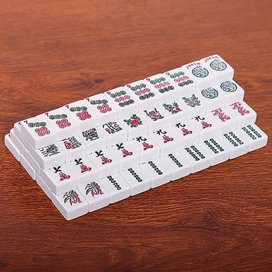 GUSTARIA American Mahjong Tile Set, 166 Premium White Tiles, 4 All-in-One Color Rack/Pushers, Complete Mahjong Game Set Red Carrying Bag - Image 9