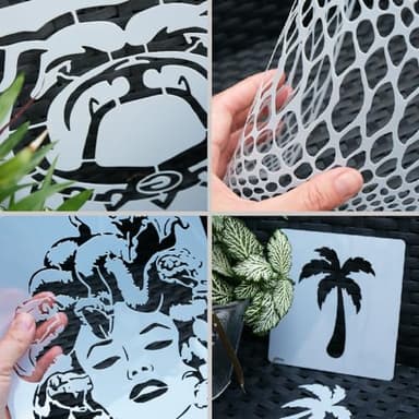African Tribal Stencils for Painting on Wood, 9 Pieces 6 x 6 inch, Canvas, Paper, Fabric, Walls and Furniture, African Stencil, Home Décor, Reusable DIY Art and Craft STENCILAIR - Image 7