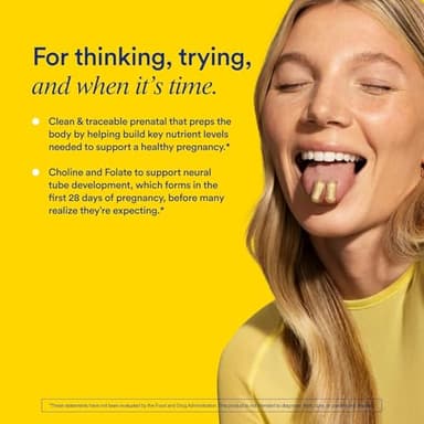 Ritual Essential for Women Prenatal Multivitamin: Folate & Choline for Neural Tube Support, Omega-3 DHA for Fetal Brain Development, Iron, Calcium-Helper D3 & K2, Non-GMO, Vegan, Mint, 30 Days - Image 9