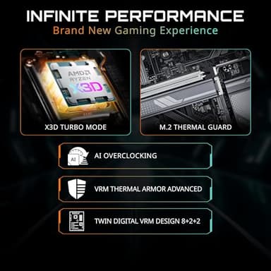 GIGABYTE B850 Eagle WIFI6E AMD AM5 LGA 1718 Motherboard, ATX, DDR5, 3X M.2, PCIe 5.0, USB-C, WIFI6E, 1GbE LAN, EZ-Latch, 5-Year Warranty - Image 3