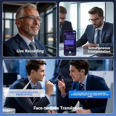 AI Translation Earbuds Real Time 144 Languages Translator Ear Buds Audifonos Traductores Inglés Español Wireless Clip On Earbuds Bluetooth Headphones for Travel Business Meeting Learning 321312 - Image 6
