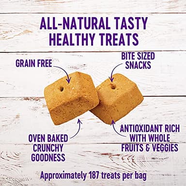 Wellness WellBars Dog Treats, Natural, Training Treat, Grain Free, Crunchy Yogurt, Apples & Banana (45 Ounce Bag) - Image 2