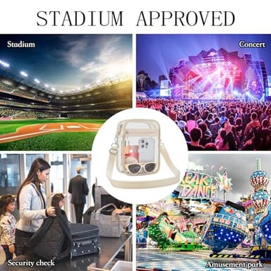 USPECLARE Clear Purse Stadium Transparent Messenger Bag Stadium Approved for Men and Women Clear CrossBody Bag - Image 6