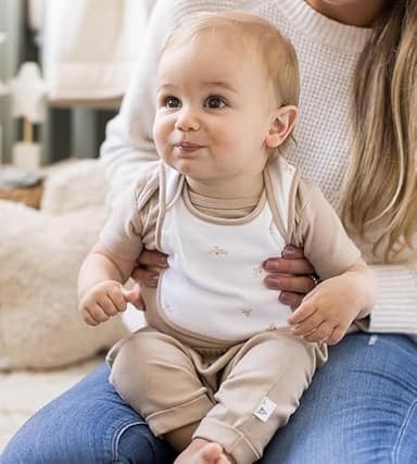 Burt's Bees Baby Organic Cotton Bodysuits – Baby Boy & Girl Short and Long Sleeve One-Pieces, 5-Pack - Image 4