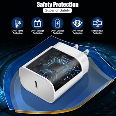 Samsung Fast Charger 2Pack 10FT Long USB C Samsung Charger Fast Charging Cord 25W USB C Chargers Fast Charging Block,Type C Wall Chargers for SamsungGalaxy S25 Ultra/S25+/S24+/S23/S22/S21/S20/A54/A16 - Image 4