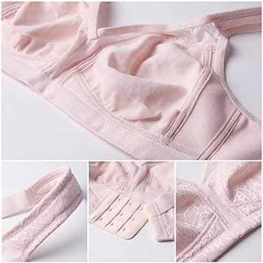 HACI Women's Minimizer Bra Full Coverage Non Padded Wirefree Plus Size for Large Bust Support Seamless(44B, Pink) - Image 5