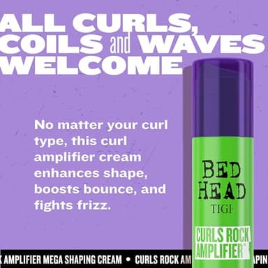 TIGI Bed Head Curls Rock Amplifier – Curl Shaping and Defining Cream with Anti Frizz Protection for Beautifully Enhanced Curls and Waves, 3.82 fl oz​ - Image 8