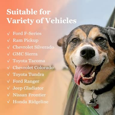 Mancro Floor Dog Hammock for Truck with Flip Up Rear Seats, Waterproof Truck Dog Seat Cover Back Seat with Mesh Window, Compatible with F150, Chevy Silverado & RAM, Black - Image 6