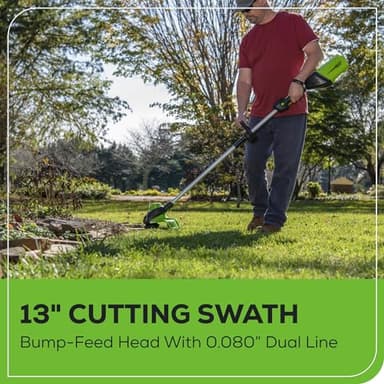 Greenworks 80V 21” Brushless (Push) Cordless Electric Lawn Mower + (500 CFM) Axial Leaf Blower + 13” String Trimmer (75+ Compatible Tools), (2) 2.0Ah Batteries and 30 Minute Rapid Charger - Image 10