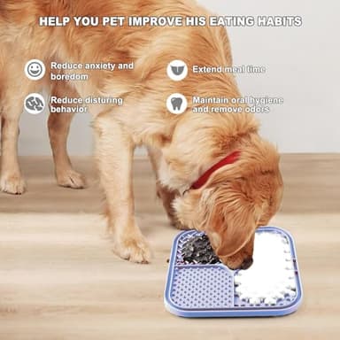 Azyh Licking Mat for Dogs & Cats 2 Pack, Slow Feeder Lick Pat for Large Dogs and Puppies, Anxiety Relief Dog Toys Feeding Mat for Butter Yogurt Peanut, Pets Bathing Grooming Training Mat (9.9'' × 6'') - Image 6