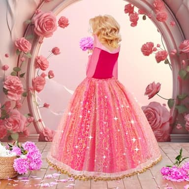 Meland Princess Dresses for Girls - Light Up Princess Dress Up for 3-10 Year Old, Costume for Girls Halloween Birthday - Image 8