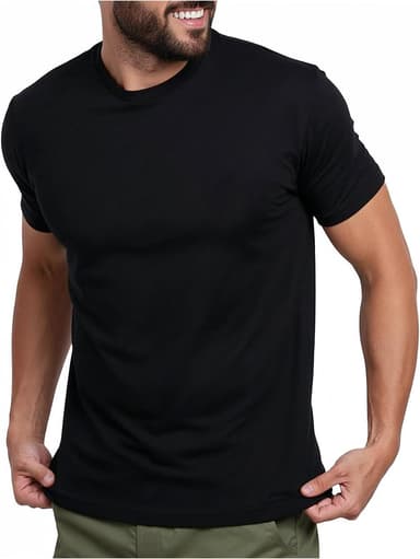 INTO THE AM Men's T-Shirts Soft Cotton Blend Crew Neck Tee S - 4XL Athletic Fit Plain Basic T-Shirt for Men - Image 2