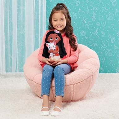 Disney Princess Lil' Friends Plushie Moana & Pua 14-inch Plushie Doll, Kids Toys for Ages 3 Up by Just Play - Image 2