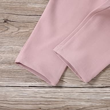 YALLET Toddler Baby Boy Clothes Suit Gentleman Wedding Outfits, Formal Dress Shirt+Bowtie+Suspender Pants(Pink, 3-4T) - Image 8