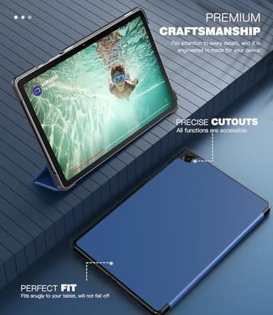 TiMOVO Case for Samsung Galaxy Tab A9+/A9 Plus 11 Inch 2023, Slim Lightweight Stand Hard Back Shell Protective Cover for Galaxy Tab A9+ Tablet SM-X210/X216/X218, Auto Wake/Sleep, Navy Blue - Image 3