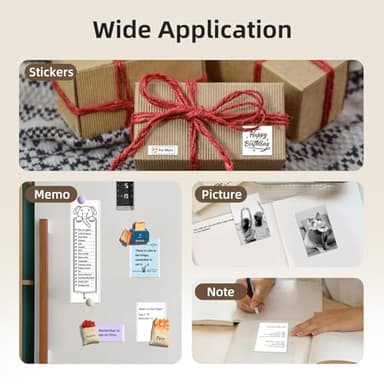 ORGSTA S002 Sticker Printer - Mini Printer Portable Thermal Sticker Maker, Bluetooth Print Pod Inkless Label Maker for Photos, Journal, Receipts, DIY Creation - Image 9