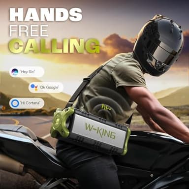 Bluetooth Speaker, 90W Max Outdoor Speaker, Loud Portable Speakers Wireless with 50W Deep Bass, Large Boombox Sound, IPX6 Waterproof, 40H, EQ, Dual Pairing, Subwoofer *2,TF, for Beach/Garage/Jobsite - Image 8