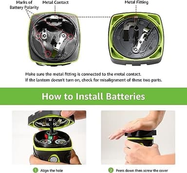 LE 1000LM Battery Powered LED Camping Lantern, Waterproof Tent Light with 4 Light Modes, Camping Essentials, Portable Lantern Flashlight for Camping, Emergency Light, Power Outages, Not Rechargeable - Image 7