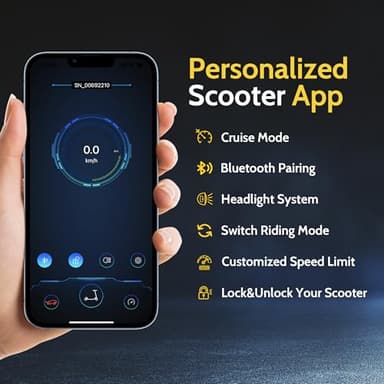 NAVIC Electric Scooter Adults, Powerful 350W Motor, Max 22 Miles Long Range, Top Speed 19 MPH, 8.5" Tires, E Scooter for Adults with APP Control - Image 7