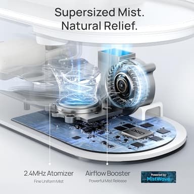 Dreo Humidifiers for Bedroom, 4L Top Fill for Large Room, 36H Runtime, 28 dB Quiet Supersized Cool Mist Air Humidifier for Baby Nursery, Plants, Indoor, Night Light, Easy to Clean & Fill - Image 9