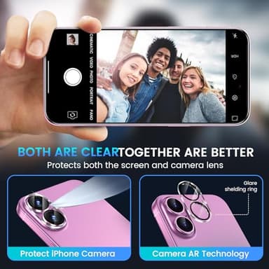 Fotbor for 3Pack iPhone 16 Screen Protector with 3Pack Camera Lens Protector, 9H+ Tempered Glass Easy Installation Kit, Case Friendly iPhone 16 - Image 5