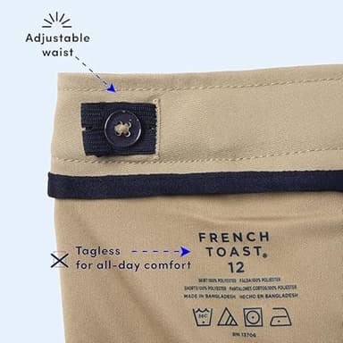 French Toast Girls Adjustable Waist Pleated-Front Two-tab Scooter - Image 5