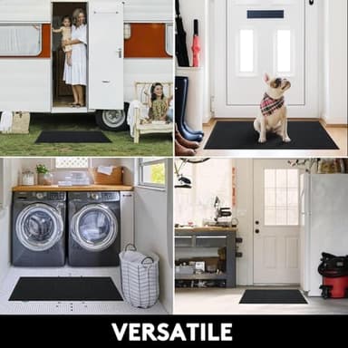 MATALL Front Door Mat 2 Pack Black Indoor and Outdoor Welcome Mat, Absorbent and Drain Away Water Heavy Duty Entryway Doormat for Front Back Doors, Laundry Rooms, Mudrooms and More, 3x5 Feet - Image 7