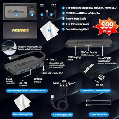 HP Stream 14" HD BrightView Laptop, Intel Celeron N4120, 16GB RAM, 288GB Storage (128GB eMMC + 160GB SSD Docking Station Set), Intel UHD Graphics, HD Webcam, Wi-Fi, 1 Year Office 365, Win 11 S, Black - Image 2