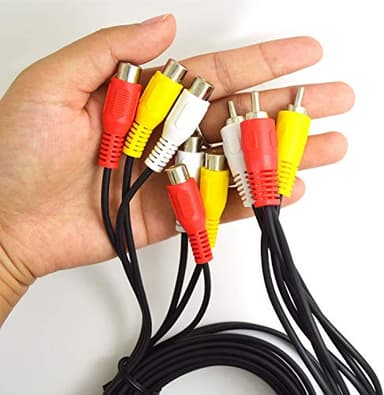 BronaGrand 3 RCA Male Jack to 6 RCA Female Plug Splitter Audio Video Av Adapter Cable (5FT) - Image 2