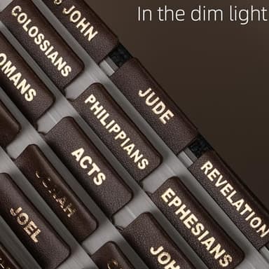 UPAFEXXI-Leather Bible Tabs, Bible Tabs for women and men(Gold Foil Lettering) Large Print Stickers, Easy to Read and Apply, 80 Chapters Labels for Easy Navigation(Brown) - Image 3