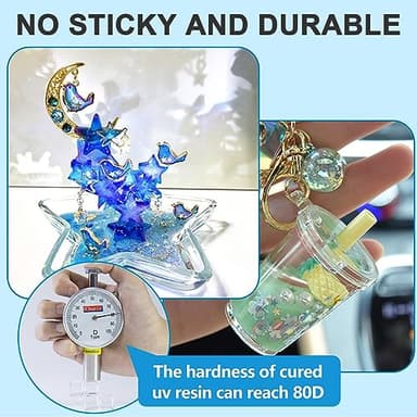 JDiction UV Resin, 300g High Gloss UV Resin Clear Solar Cure Sunlight Activated Glue Hard UV Resin Kit for Jewelry Making, Casting and Coating, DIY Crafts, Resin Art Supplies - Image 3