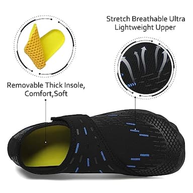 Water Shoes Mens Womens Quick-Dry Barefoot Swim Beach Pool Shoes Aqua Yoga Socks for Hiking Walking Diving Surf Outdoor Water Sports - Image 4
