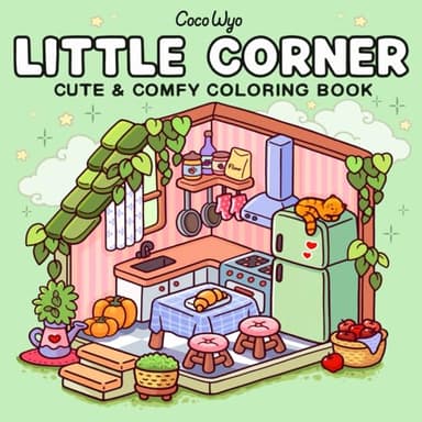 Little Corner: Coloring Book for Adults and Teens, Super Cute Designs of Cozy, Hygge Spaces for Relaxation (Cozy Spaces Coloring) - Image 1